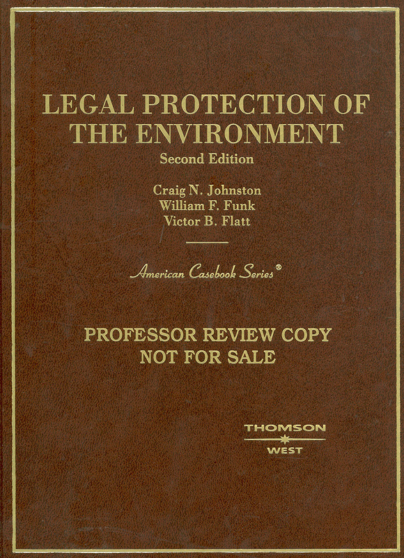  Legal protection of the environment 