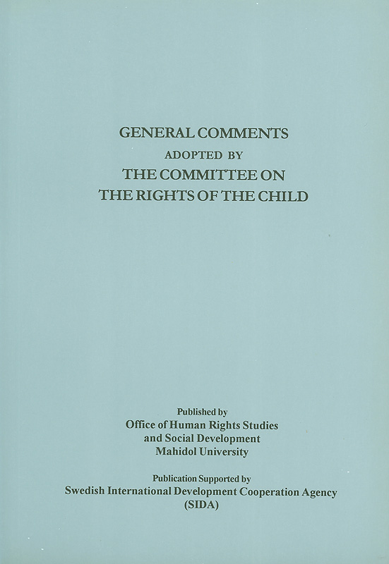  General comments adopted by the Committee on the Rights ofthe Child