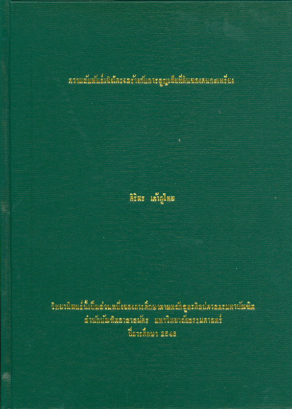  ความสัมพันธ์เชิงโครงสร้างกับการสูญเสียที่ดินของคนกะเหรี่ยง 