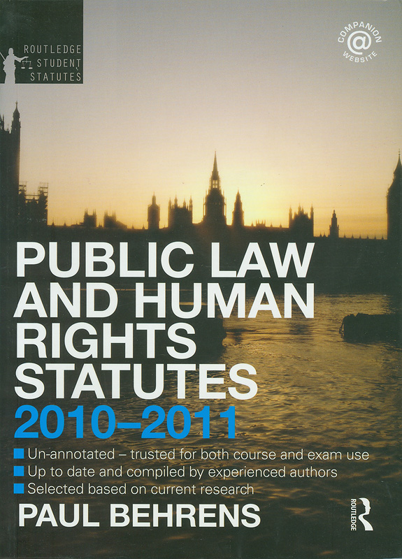  Public law and human rights statutes 2010-2011 