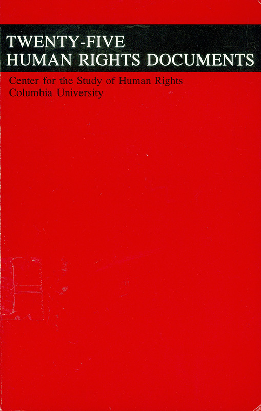  Twenty-five human rights documents 