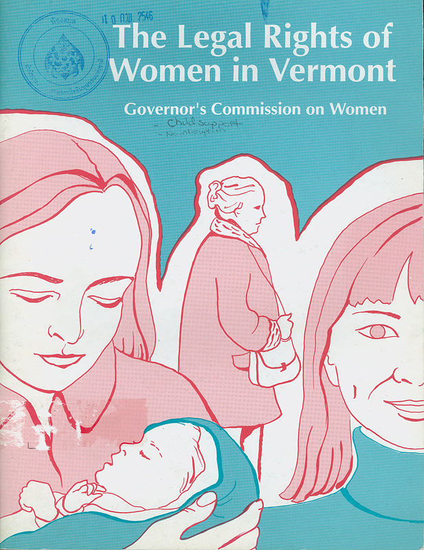  The Legal rights of women in Vermont 