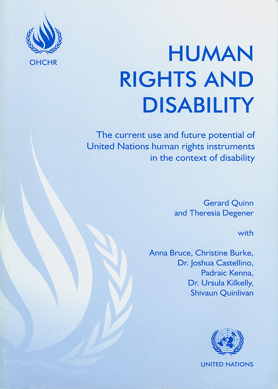  Human rights and disability : the current use and future potential of United Nations human rights instruments inthe context of disability 