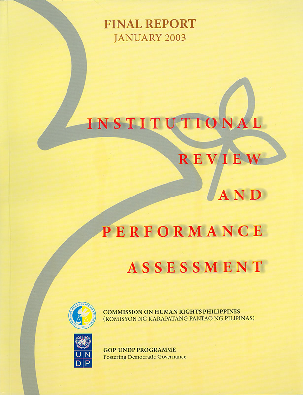  Institutional review performance assessment : Final report January 2003