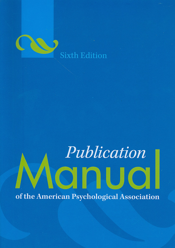  Publication manual of the American Psychological Association